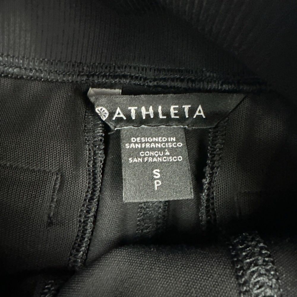 Athleta Pants Women SP Black Flare Stretch Wide Leg Curvy Performance Zip Pocket - Picture 4 of 13